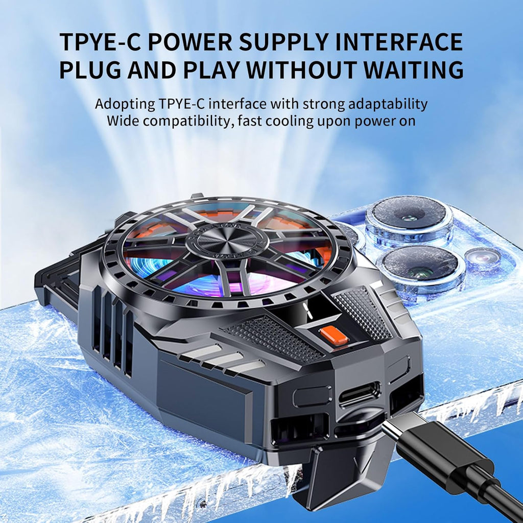 ZALPHARM - Mobile Cooling Pad |Mobile Cooler | Gaming Fan | For Instant Cooling Advanced Refrigeration Chip & LED Temperature Display Compatible For Android And Iphones