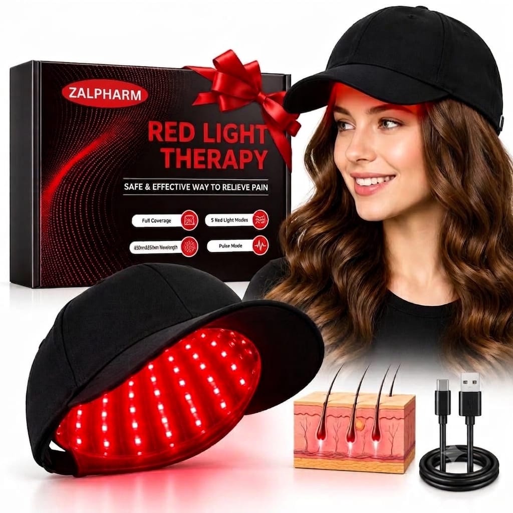 Zalpharm - Red Light Hair Growth Cap  -✨Give Your Hair & Scalp Some Extra Care!