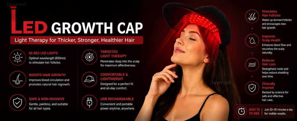 Zalpharm - Red Light Hair Growth Cap  -✨Give Your Hair & Scalp Some Extra Care!